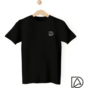 Dress Art -İngiltere'ye ihraç ürün- Wave - Unisex - Baskılı Siyah Tişört- Yüksek kalite