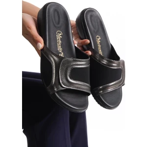 ARTI ARTI AYAKKABI ARTI-ARTI020-5002 Ortopedik Topuk Dikeni&kemik Çıkıntısı Fonksiyonlu Platin Kadın Terlik