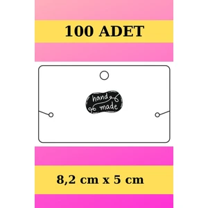 Emtory Home Siyah Handmade - 100 Adet Bileklik & Kolye Kartı - Takı Kartı - Paketleme Kartı - Bujiteri Kartı