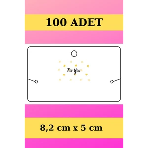 Emtory Home For You - 100 Adet Bileklik & Kolye Kartı - Takı Kartı - Paketleme Kartı - Bujiteri Kartı