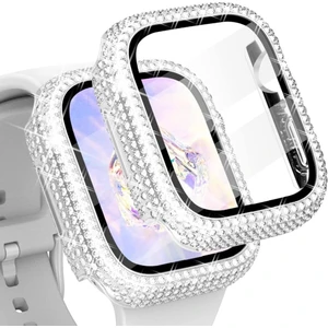 Apple Watch 7 41MM Full Kenar Taşlı Sert Pc Kasa ve Ekran Koruyucu