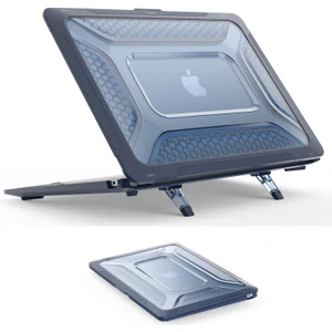 Apple MacBook Air 13.3'' Antishock Özellikli Katlanabilir Standlı Armor Ön Arka Kapak Kılıf A2337 A2179 A1932 Seri