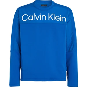 Calvin Klein Mavi Erkek Bisiklet Yaka Standart Fit Sweatshirt 00GMS4W338CGN-PW - Pullover