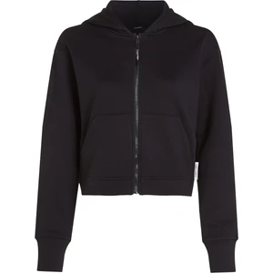 Calvin Klein Siyah Kadın Kapüşon Yaka Standart Fit Zip Ceket 00GWS4J400BAE-PW  - Full Zip Hoodie