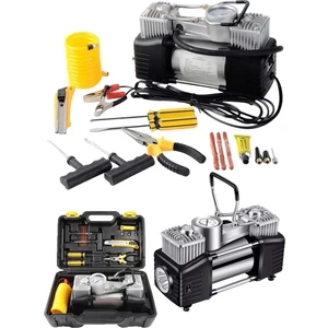 Staxx Power Yüksek Performanslı Çelik Gövdeli Çift Piston 12 V 150 Psı Dk 85LT  Araba Lastik Bot Şişirme Makines