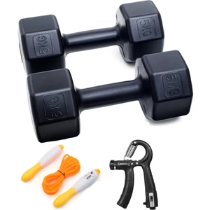 PS Spor 5 kg Dambıl x 2 Adet  = 10 kg + Sayaçlı Ayarlanabilir El Yayı + Sayaçlı Atlama Ipi