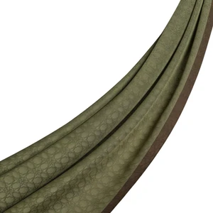 Ipekevi Dört Mevsim Monogram Desen Şal 04356-OSMANLI Yeşili