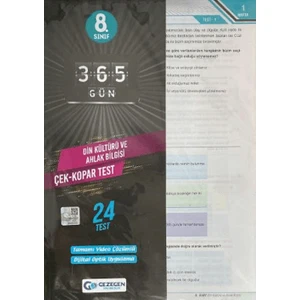 Gezegen Yayıncılık 8.Sınıf 365 Gün Din Kültürü ve Ahlak Bilgisi Yaprak Test