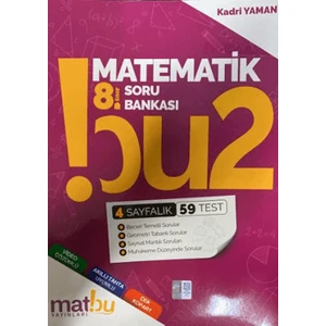 Matbu Kitap 8. Sınıf Matematik Soru Bankası