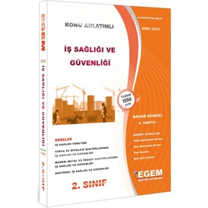 Egem Eğitim Yayınları 2. Sınıf İş Sağlığı ve Güvenliği Bahar Dönemi
