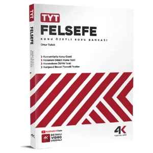 4K Yayınları TYT Felsefe Konu Özetli Soru Bankası