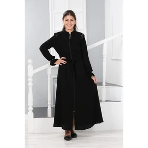 Kız Çocuk Ferace Tesettür Elbise Cilbab-Asortik Ferace