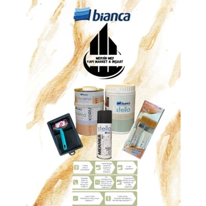 Stella Set Boya 1lt-Mermer Efekt Sprey - Maximo Sıvı Cam - Ipek Fırça ve Boyama Seti - 77  Renk Seçeneği