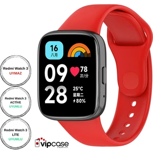 Vip Case Xiaomi Redmi Watch 3 Active ve Watch 3 Lite Uyumlu Akıllı Saat Bileklik Silikon Kordon