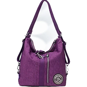 İyi Çanta  3 In 1 Kadın Çantaları Çok Fonksiyonlu Sırt Çantası Omuz Çantası Naylon Bez Tote Yeniden Kullanılabilir Alışveriş Çantası Bayan Seyahat Çantası Crossbody Çanta (Yurt Dışından)