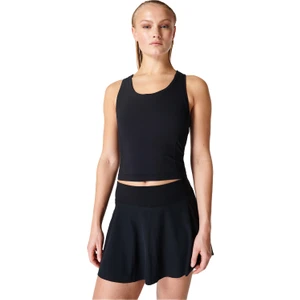 Sweaty Betty Athlete Crop Seamless Workout Kadın Siyah Koşu Tank Top