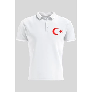 Polo Yaka Ay Yıldızlı Kısa Kollu 23 Nisan T-Shirt