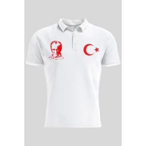 Polo Yaka Atatürk Ve Ay Yıldızlı Kısa Kollu 23 Nisan T-Shirt
