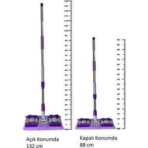 Teleskopik Saplı 4 Mandallı Mop Yedek Bezli