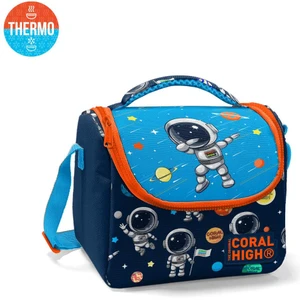 Coral High Thermo Beslenme Çantası Lacivert Mavi Astronot Desenli