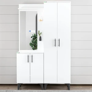 Garaj Home Modern Aynalı Portmanto Vestiyer