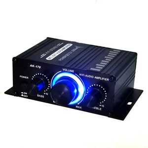 Mini Stereo Amplifikatör DC12V Çift Kanallı Hi-Fi Ses Çalar, Motosiklet Araba Ev Kullanımı Için Cep Telefonu DVD Girişini (Yurt Dışından)