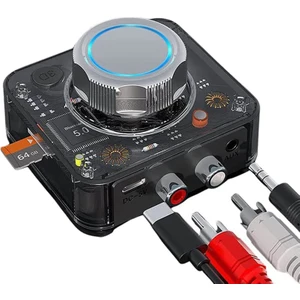 Bluetooth 5.0 Ses Alıcısı 3D Stereo Kablosuz Adaptör Tf Kart Rca 3.5mm 3.5 Aux Jakı Araba Kablolu Hoparlör Kulaklık (Yurt Dışından)