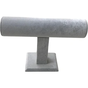 Özer Kutu Tekli Süet Bay&bayan Bileklik,saat ve Kelepçe Standı (Gri)