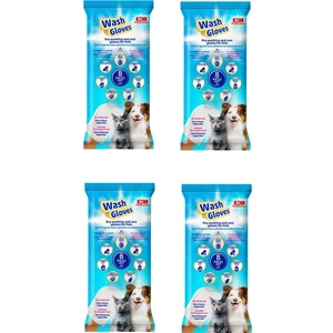 Bio Pet Active Wash Gloves Kuru Yıkama ve Bakım Kesesi 8 Li  x 4 Paket