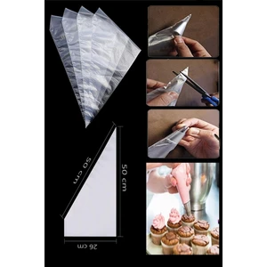 Paslanmaz Çelik Krema Sıkma Torbası Ucu (Şanti Torbası Ucu,çiçek Duy) 1 Adet + 4 Adet Şanti Torbası