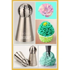 Paslanmaz Çelik Krema Torbası Ucu (Şanti Torbası Ucu, Rus Duyu) 1 Adet + 4 Adet Şanti Torbası