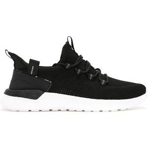 Erkek Siyah Bağcıklı Kalın Tabanlı Kumaş Sneaker