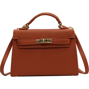 Kadın Çantaları Basit Moda Kilit Kolu Omuz Crossbody Çanta Birkin Çanta Kelly Çanta (Yurt Dışından)