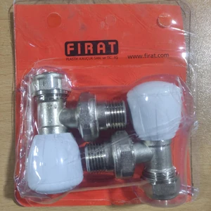 Fırat Boru Radyatör Köşe Vanası Pex 1/2 Ikili Set
