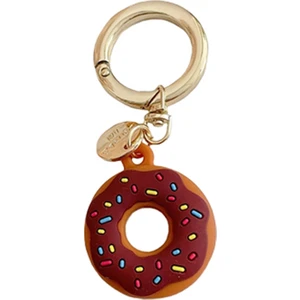 Airtag Uyumlu  Silikon Kılıf Anahtarlık Donut Tasarımlı Kedi Köpek Tasmasına Takılabilir