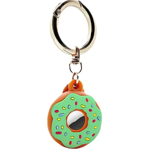 Airtag Uyumlu  Silikon Kılıf Anahtarlık Donut Tasarımlı Kedi Köpek Tasmasına Takılabilir