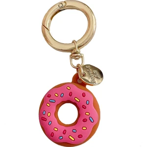 Airtag Uyumlu  Silikon Kılıf Anahtarlık Donut Tasarımlı Kedi Köpek Tasmasına Takılabilir