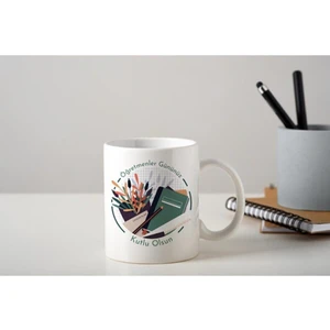 Öğretmenler Günü Özel Tasarım Öğretmenler Gününüz Kutlu Olsun Baskılı Porselen Kupa Bardak 002 Tfog