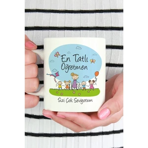 En Tatlı Öğretmen Öğretmenler Günü Hediyesi Baskılı Kupa STSK33062