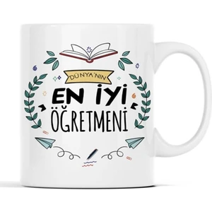 Dünyanın En Iyi Öğretmeni Öğretmenler Günü Hediyesi Baskılı Kupa STSK33061