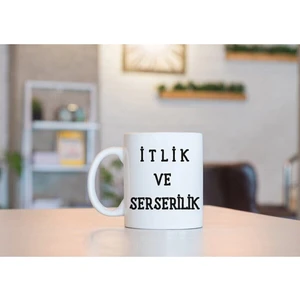 Özel Tasarım "itlik ve Serserilik Baskılı" Porselen Kupa Tfkv