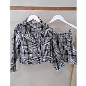 Nur Kids Kız Çocuk Kruvaze Etekli Takım Etek Ceket