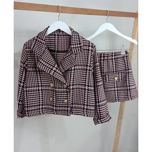 Nur Kids Kız Çocuk Kruvaze Etekli Takım Etek Ceket