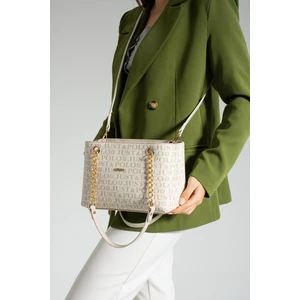 Just Polo Krem Orta Boy 4 Bölmeli Iki Askılı Kadın El & Omuz Çantası 24X20CM PBU20102