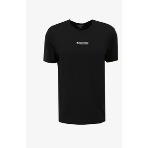 Discovery Expedition Siyah Erkek Bisiklet Yaka Basic  Uv Apreli T-Shirt D4SM-TST3260