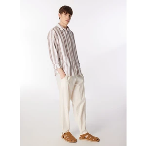Relaxed Kahve Erkek Gömlek W241232220 Uzun Kollu Gömlek