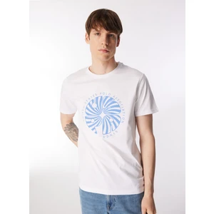 U.S. Polo Assn. Bisiklet Yaka Beyaz Erkek T-Shirt DORA