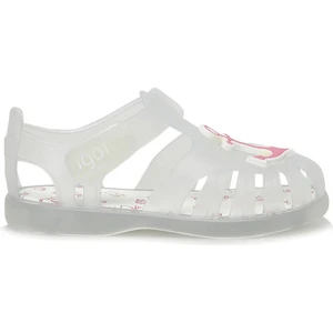 Beyaz - Pembe Kız Çocuk Sandalet S10234 Tobby Velcro Estrella