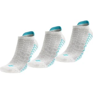 Bonny Silver Koku Yapmayan Koşu ve Yürüyüş Kadın Patik Saks Mavi Gümüş Çorap 3'lü Paket