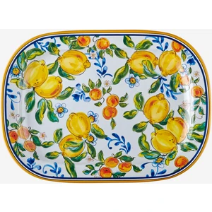 Chiara Alessi Capri Mavi Melamin Servis Tabağı 44 cm